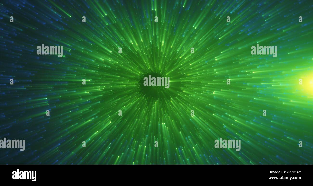 Abstract green energy magical glowing spiral swirl tunnel background ...