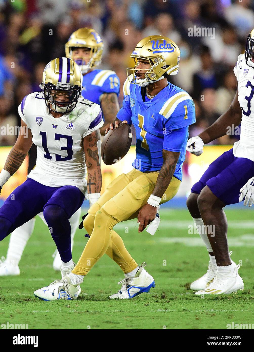 (FILE PHOTOS).former UCLA Bruins quarterback (1) Dorian Thompson