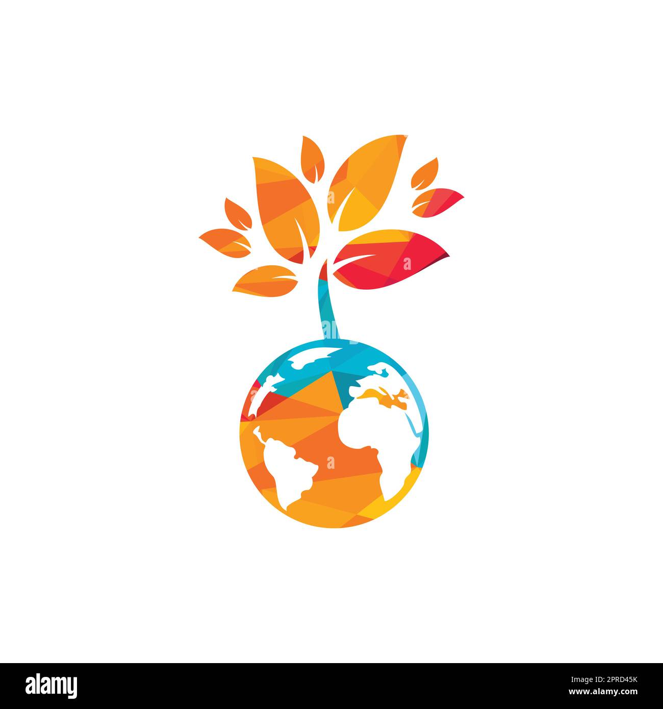 Globe tree vector logo design template. Planet and eco symbol or icon ...