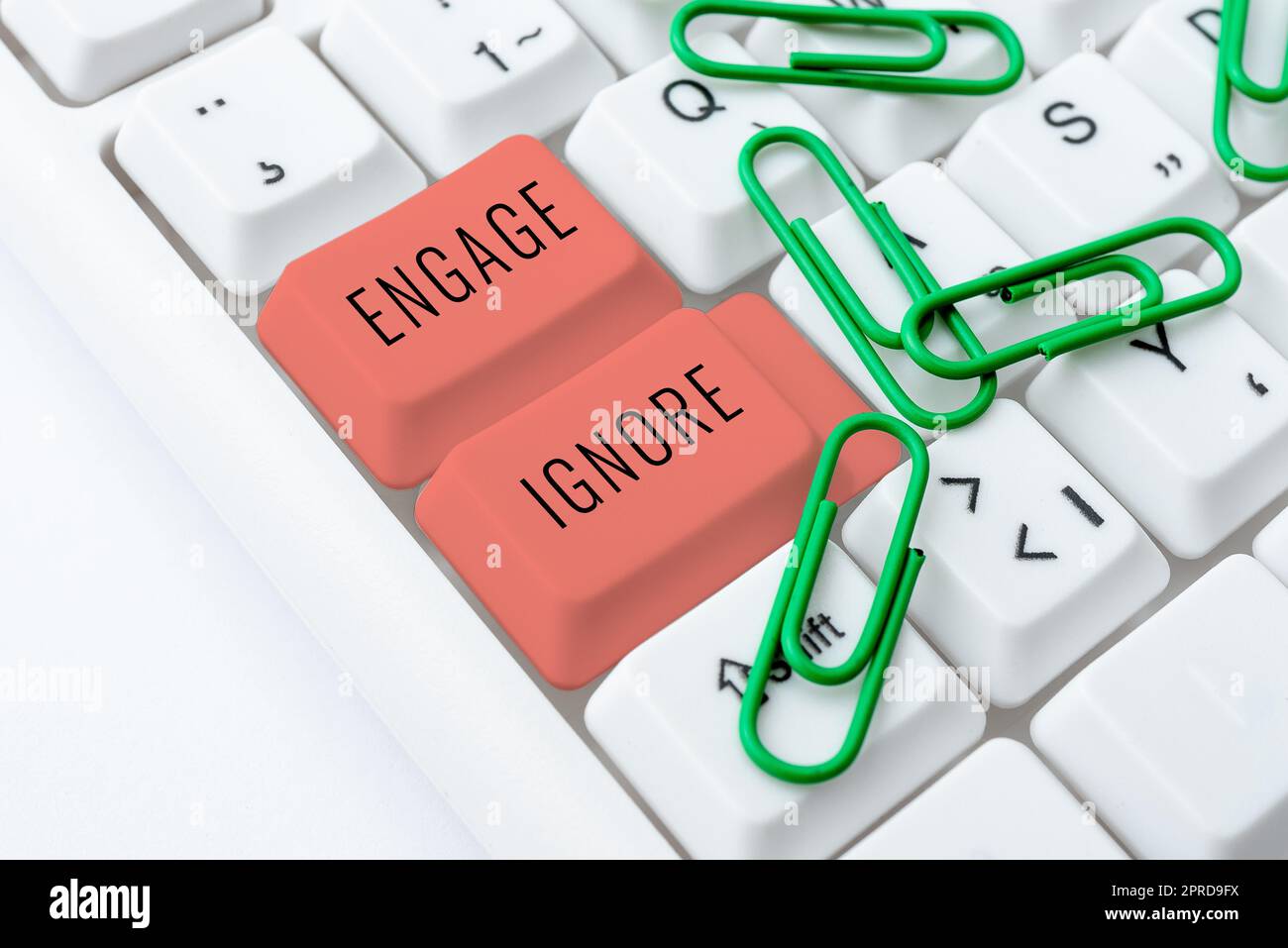 Conceptual display Engage Ignore. Business concept Silent Treatment