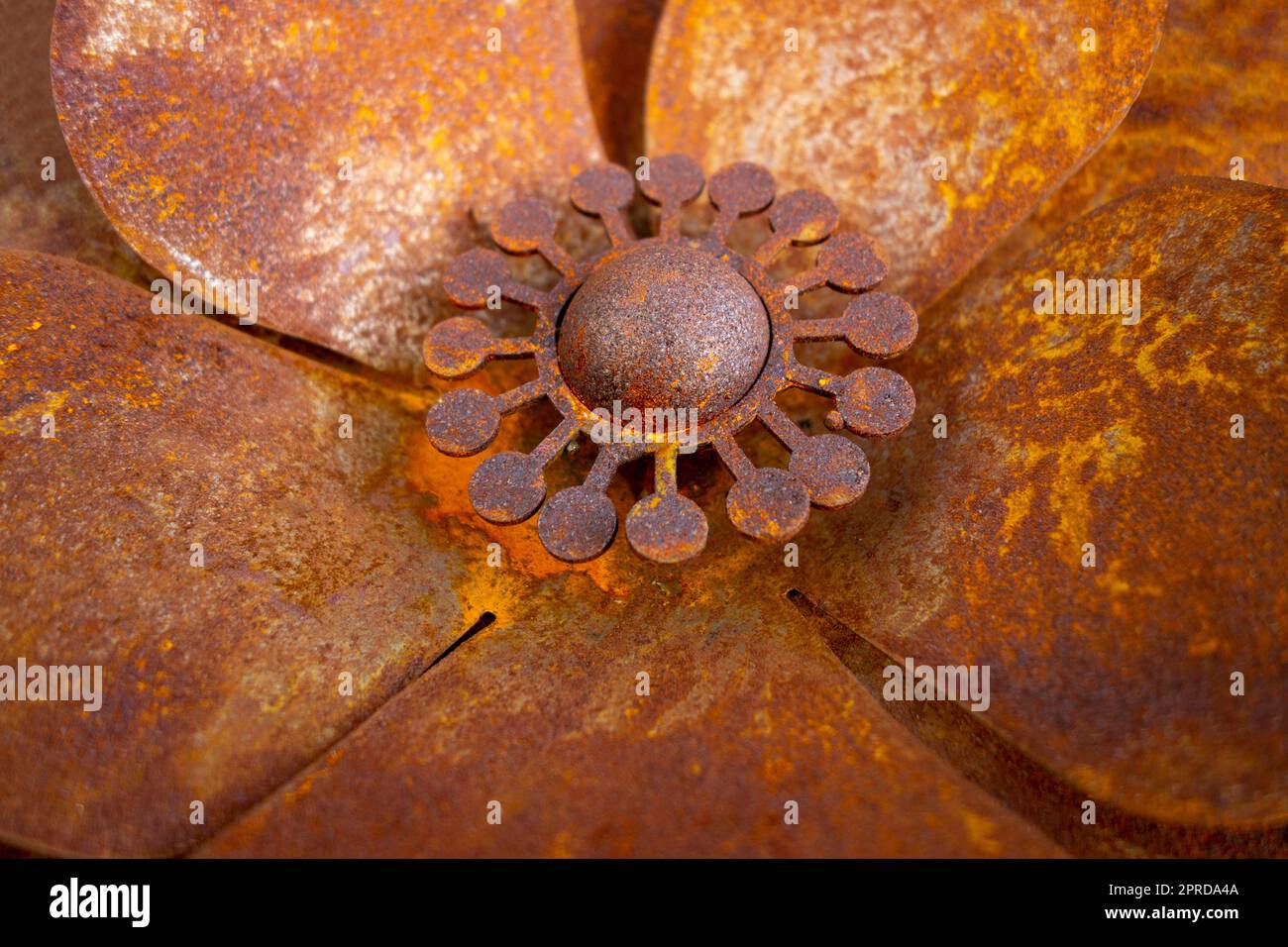 Metallic flower closeup Stock Photo