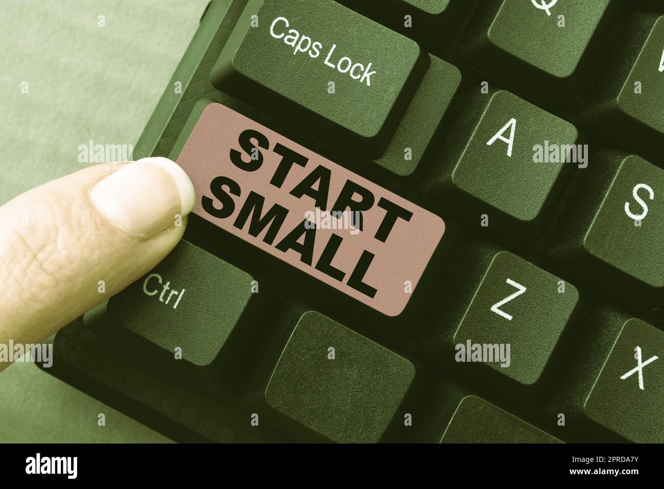 Writing displaying text Start Small. Conceptual photo Small medium enterprises start up Business entrepreneurship -48662 Stock Photo