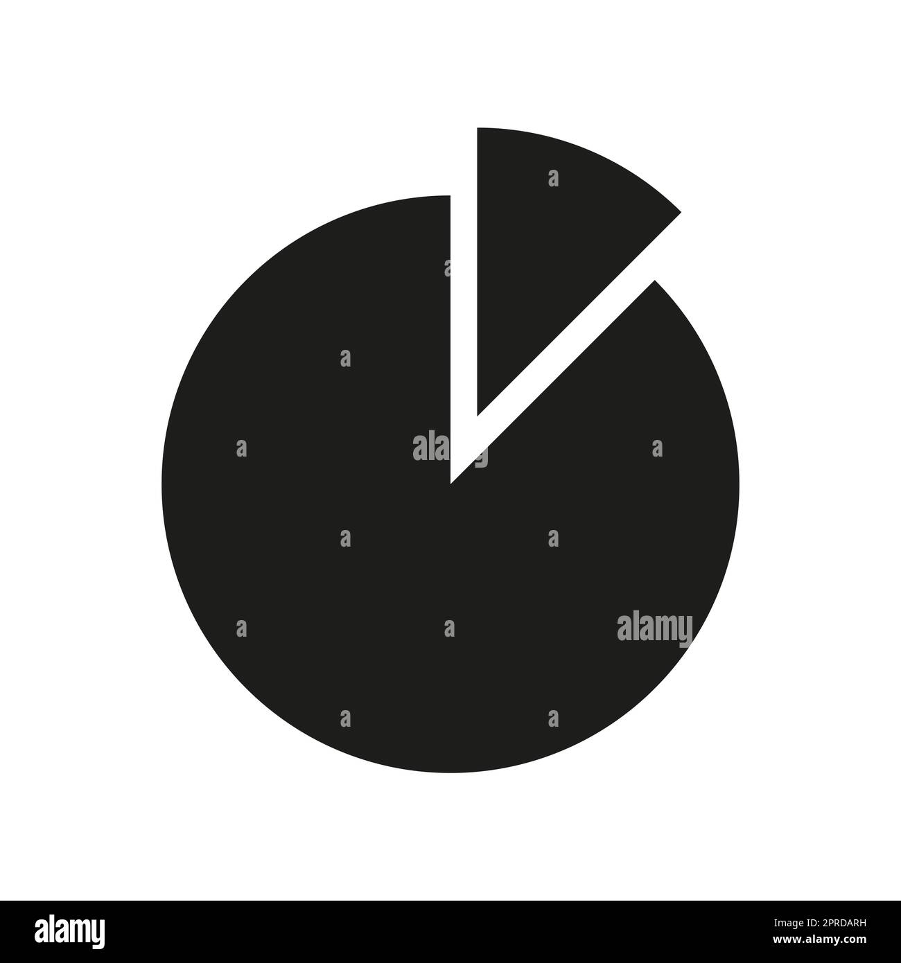 Pie chart black vector icon on white background Stock Vector Image ...