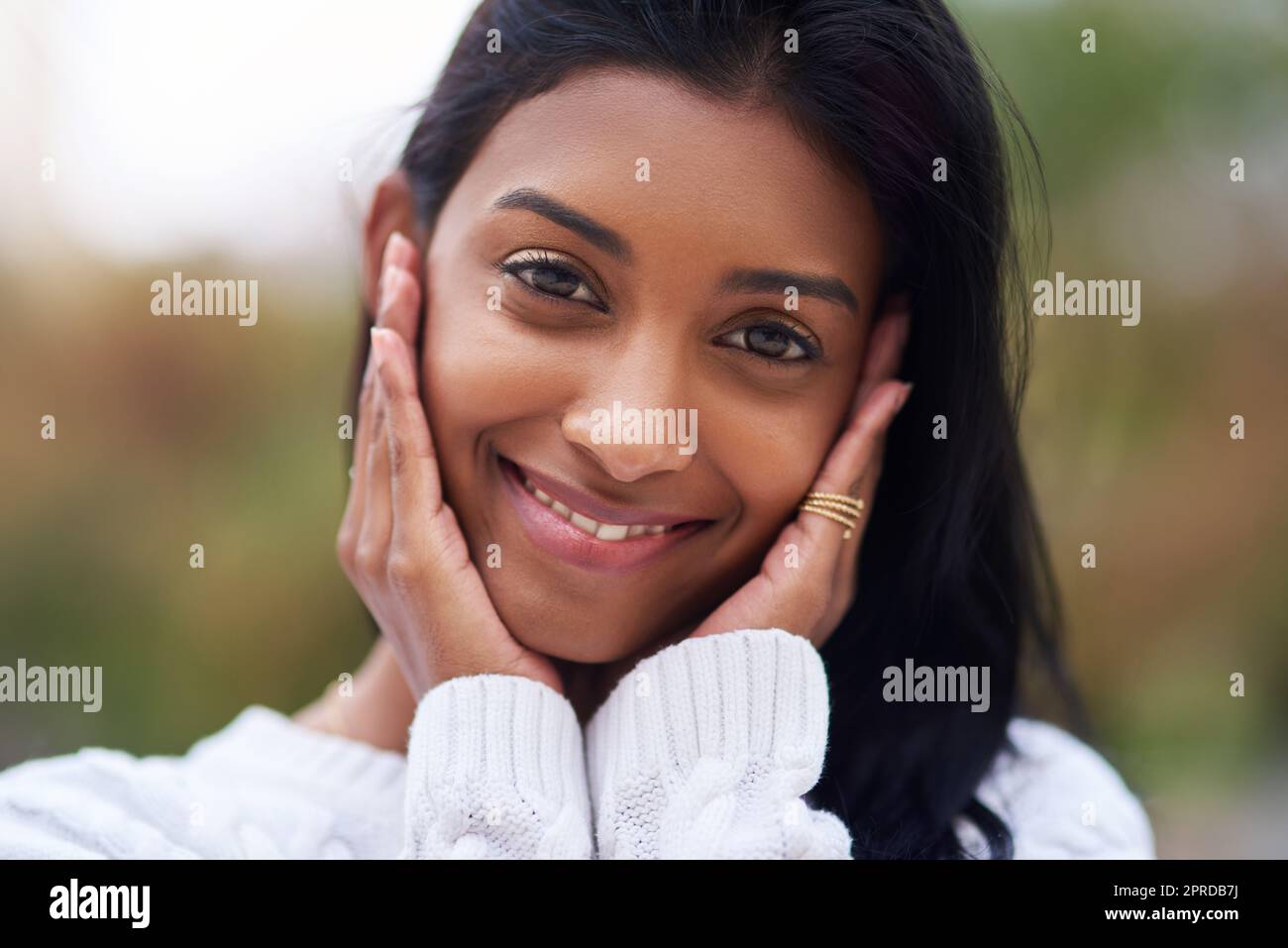 Happy young woman outdoors hi-res stock photography and images - Alamy