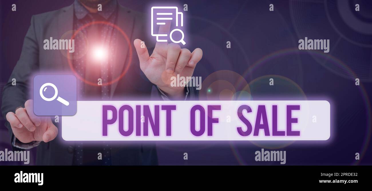 Inspiration showing sign Point Of Sale. Concept meaning Method for