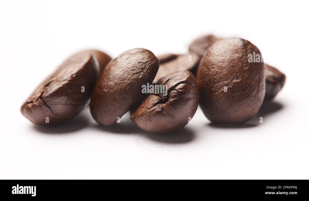 Turka and coffee beans in flight on white background 8012995 Stock