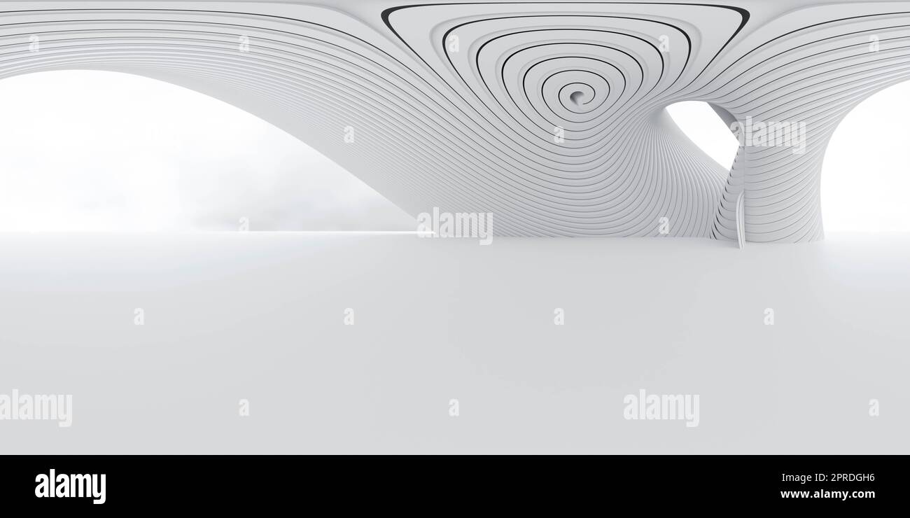 white structure with a mesmerizing spiral design on it 3d render ...