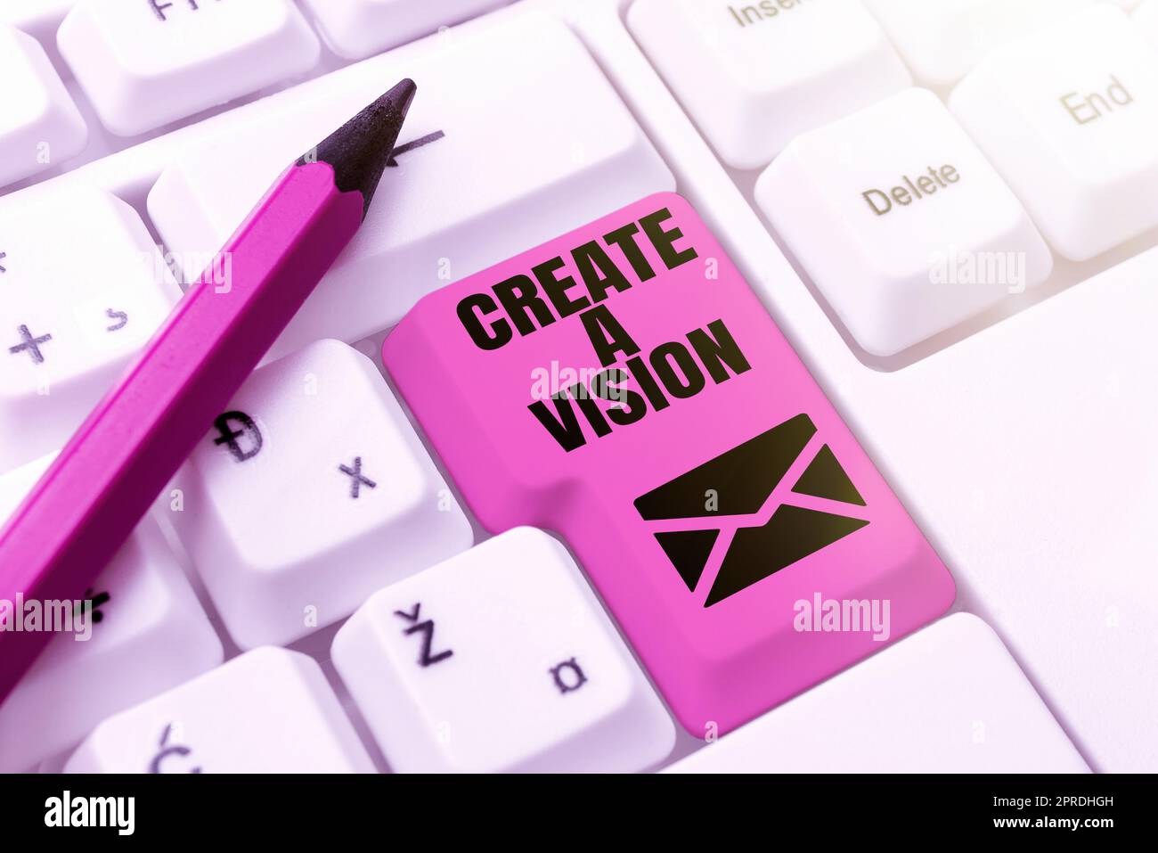 Text showing inspiration Create A Vision. Concept meaning Develop a ...