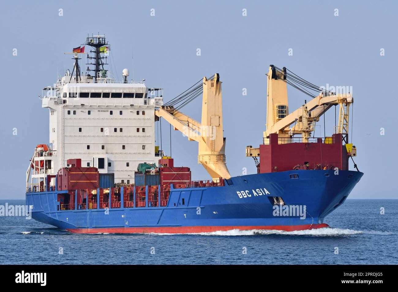 General Cargo Ship BBC ASIA at the Kiel Fjord Stock Photo