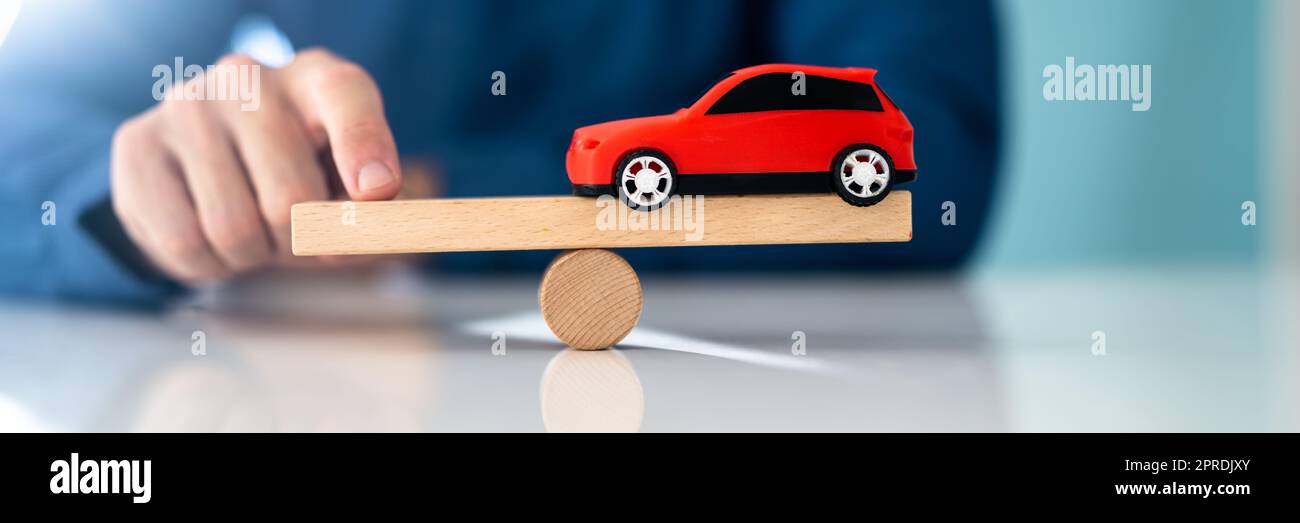 Car Purchase Balance And Leverage Stock Photo Alamy