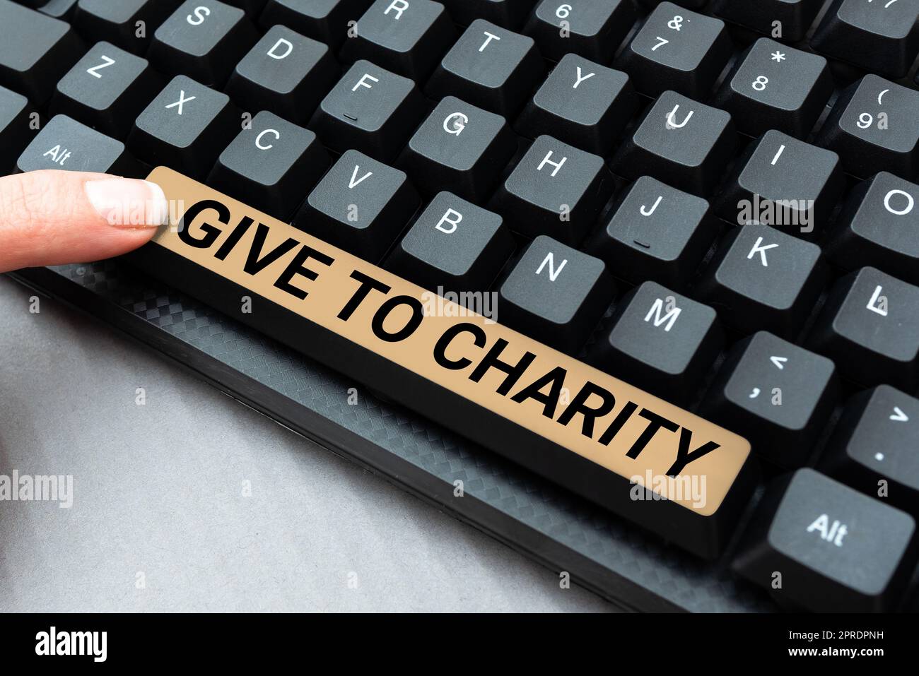 Handwriting text Give To Charity. Business overview Donate giving things not used any more to needed showing -48596 Stock Photo