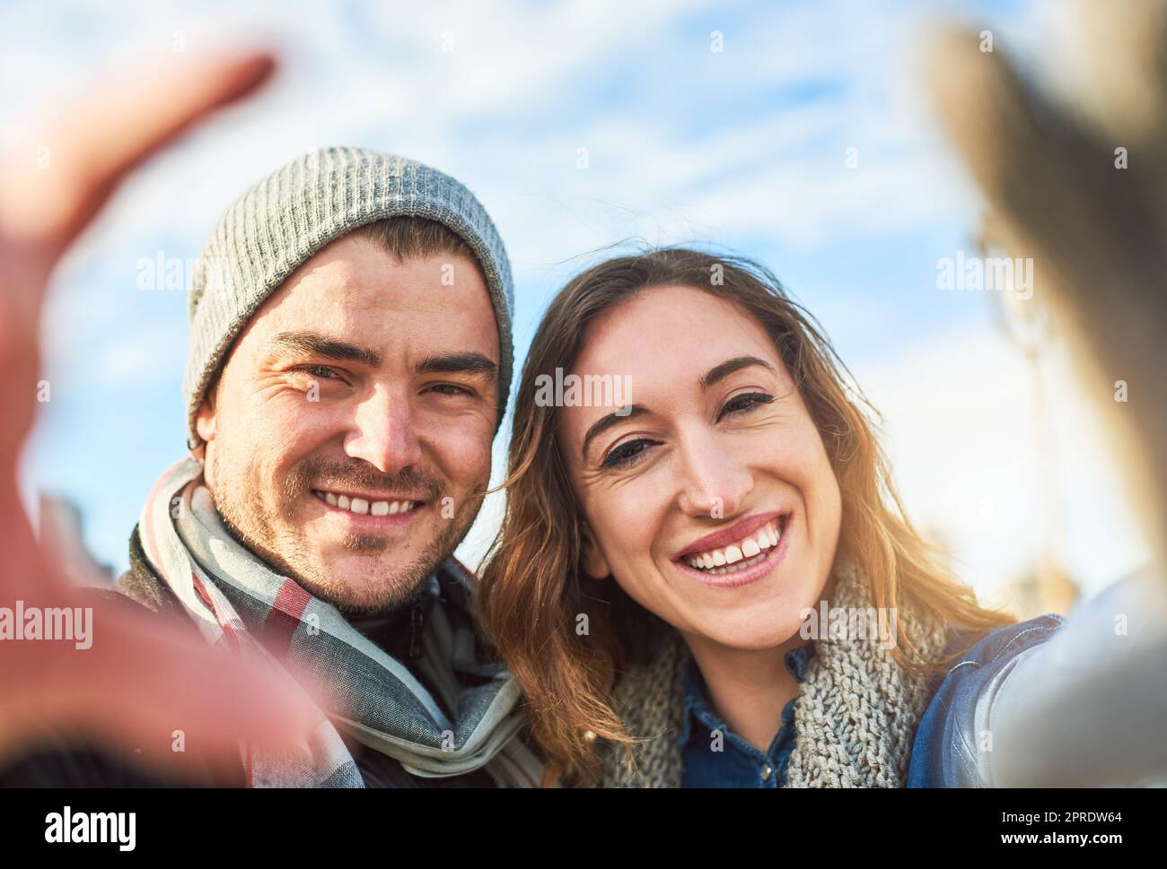 We are just perfect for each other. an affectionate young couple enjoying their foreign getaway. Stock Photo