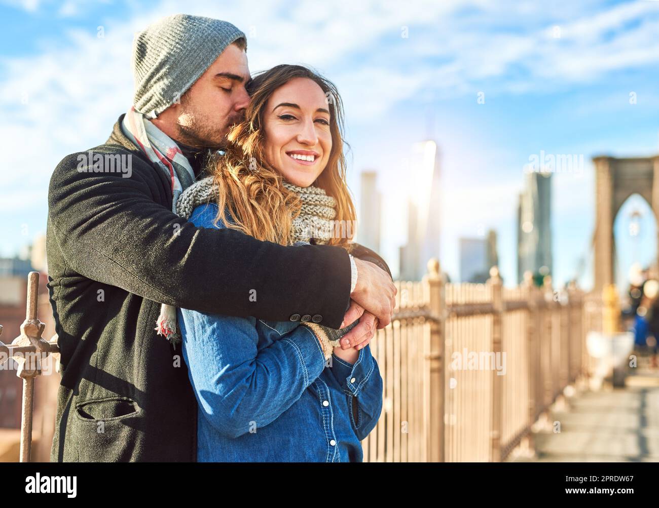Seeing her smile is all I want. an affectionate young couple enjoying their foreign getaway. Stock Photo