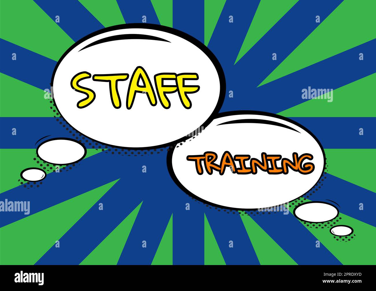 Text showing inspiration Staff TrainingA program that helps employees to learn specific knowledge. Business concept A program that helps employees to learn specific knowledge Frame With Leaves And Flowers Around And Important Announcements Inside. Stock Photo