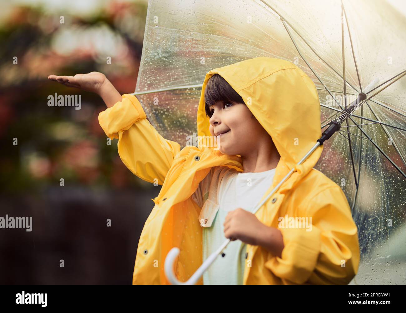 Rainy weather is my favourite type of weather an adorable little boy