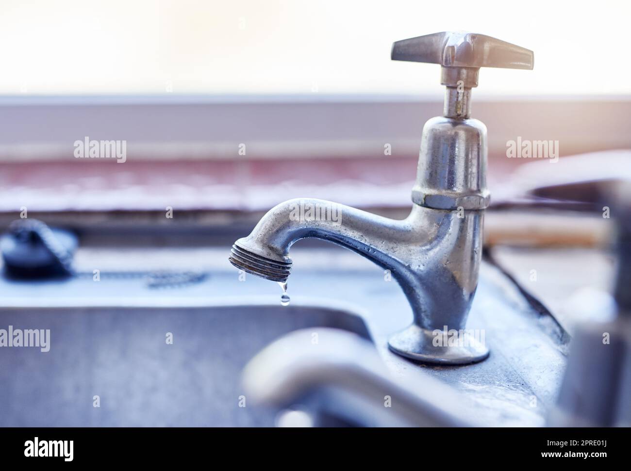 Never leave a tap dripping. two dripping taps waisting a little bit of