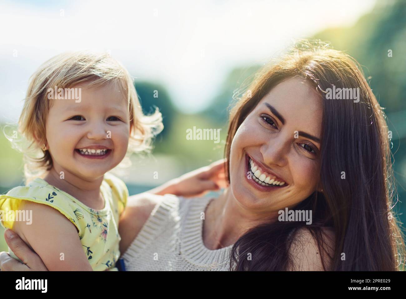 Shes a Mommys girl for sure. Portrait of a mother bonding with her