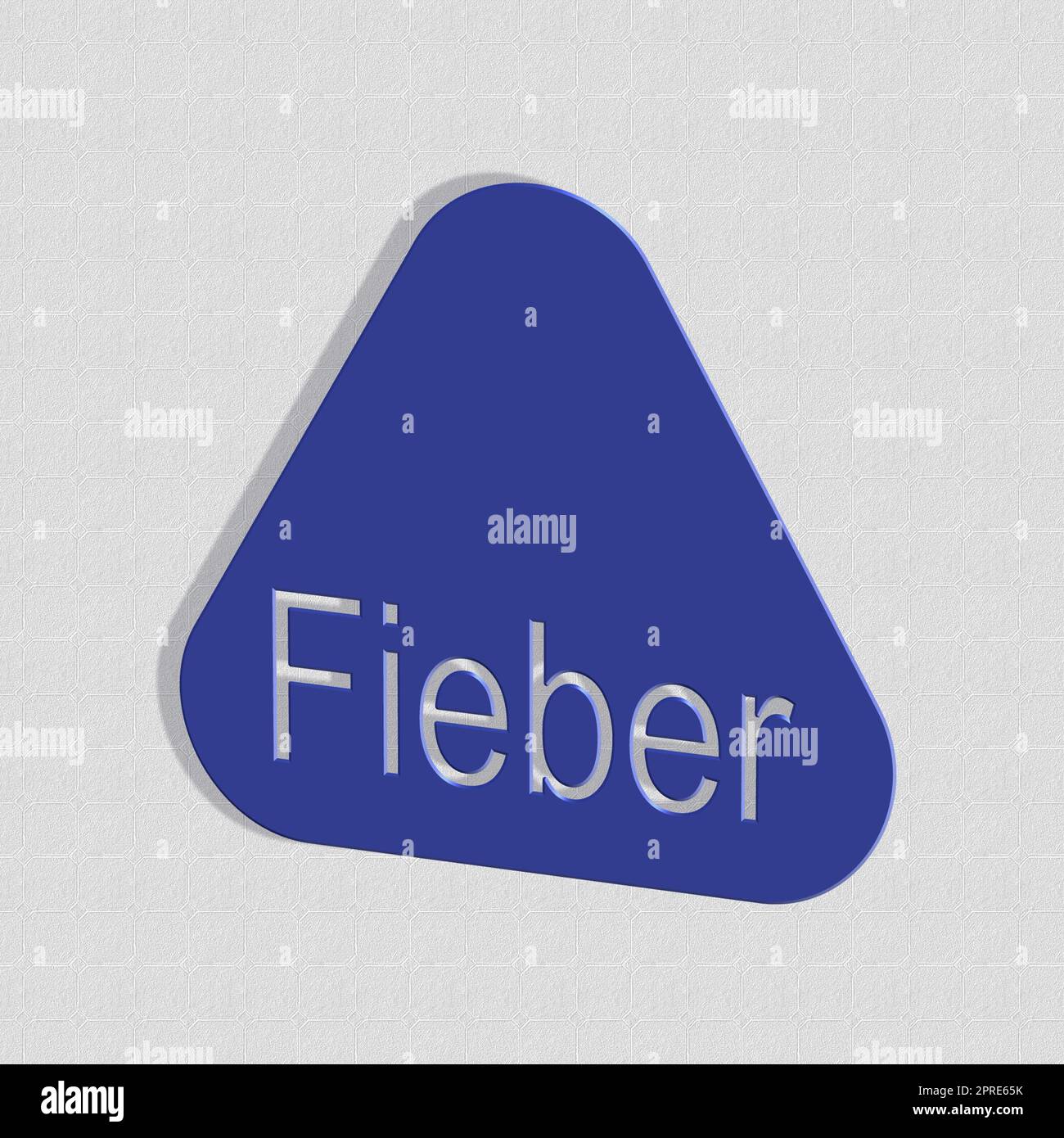 'Fieber' = 'Fever' - word, lettering or text as 3D illustration, 3D rendering, computer graphics Stock Photo