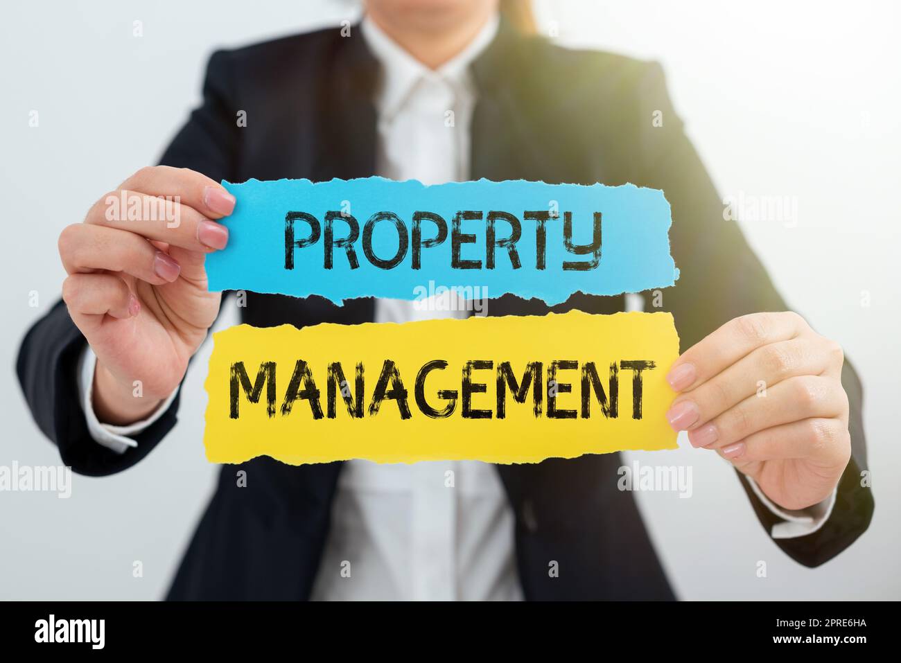 Sign displaying Property Management, Internet Concept Overseeing of ...