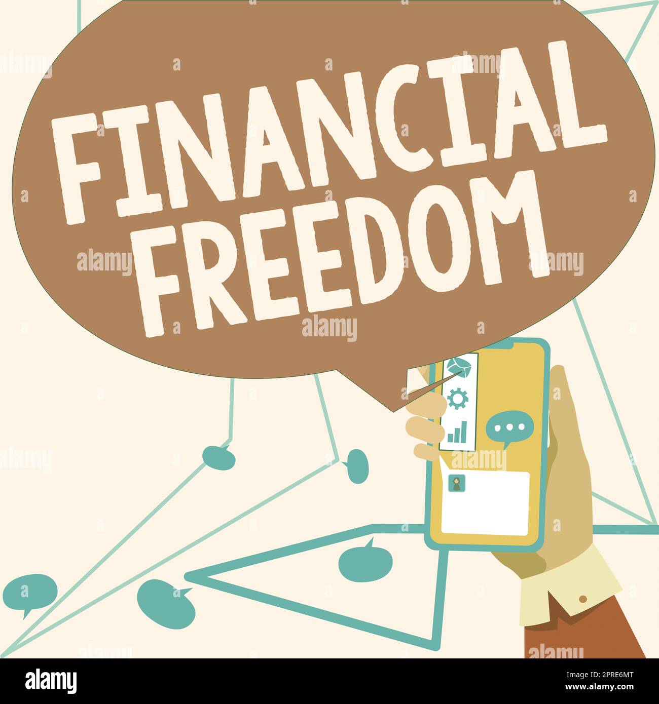 Handwriting text Financial FreedomHaving money Free from worry when it ...