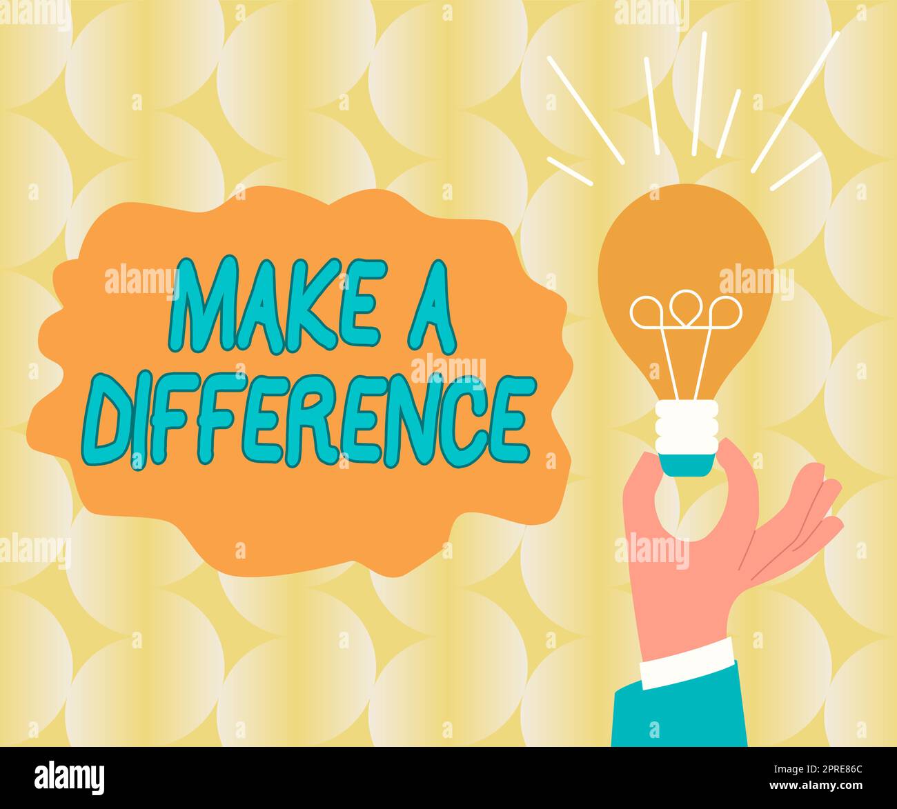 Conceptual display Make A DifferenceMark an effect on a person or ...