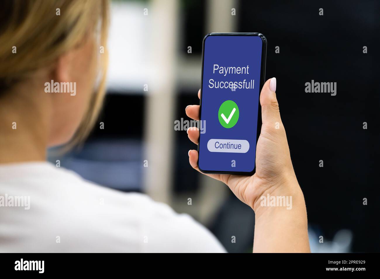 Online Money Transfer Confirmed. Rent Payment Success Stock Photo Alamy