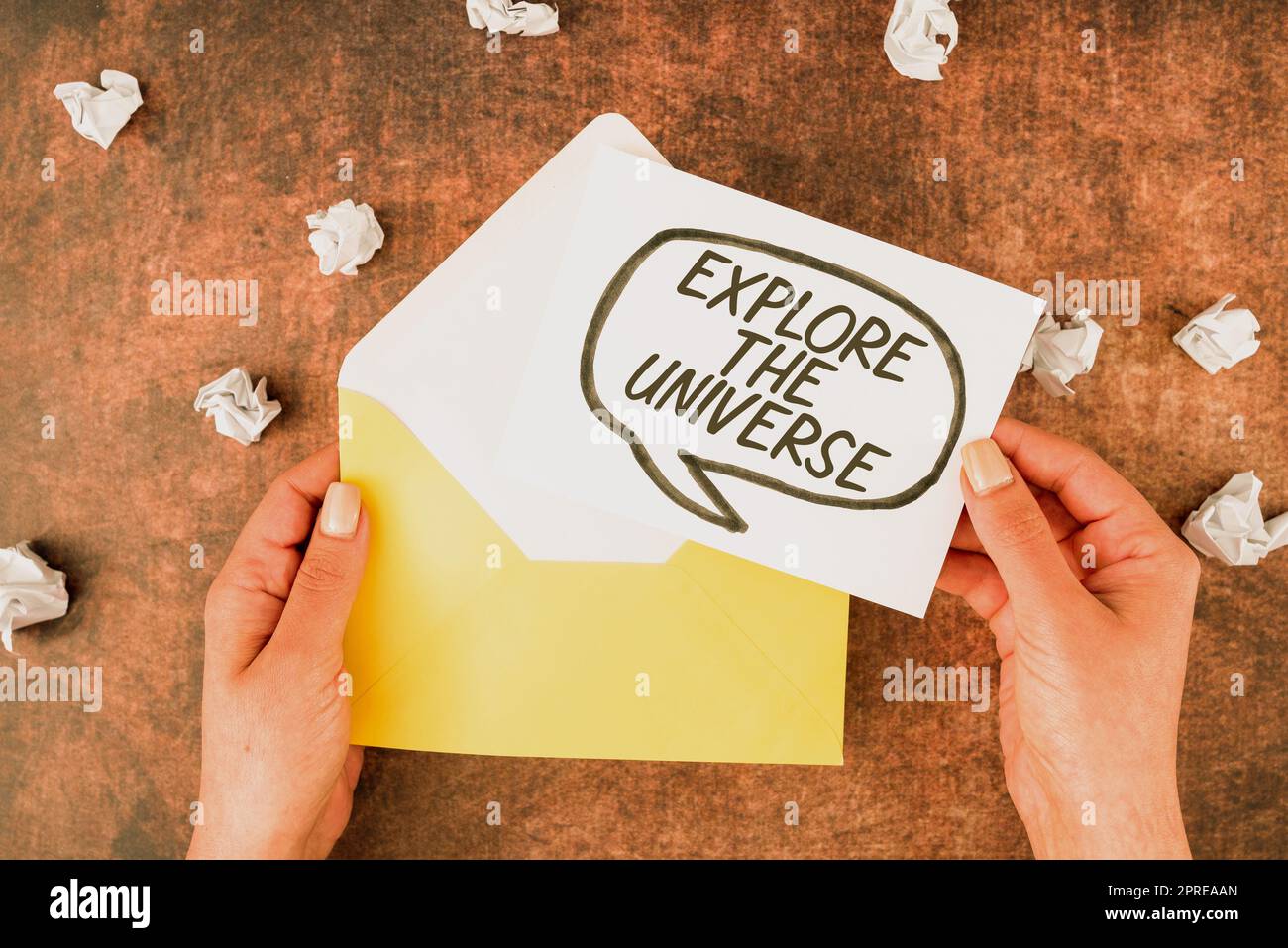 Conceptual display Explore The Universe, Word for Space and Scientific ...