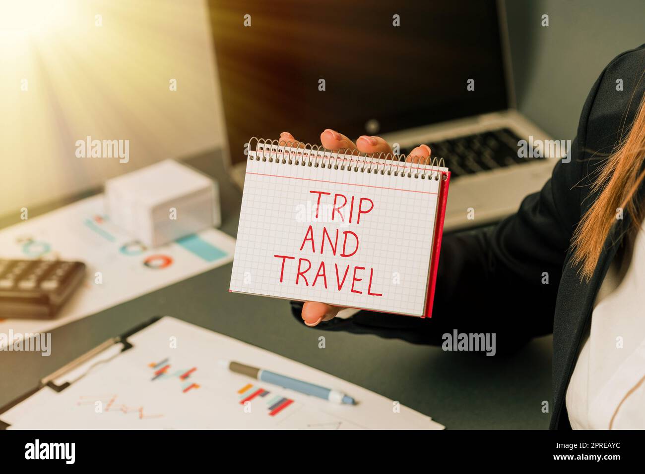 Sign displaying Trip And Travel, Business overview famous landmarks and tourist destinations planning Stock Photo