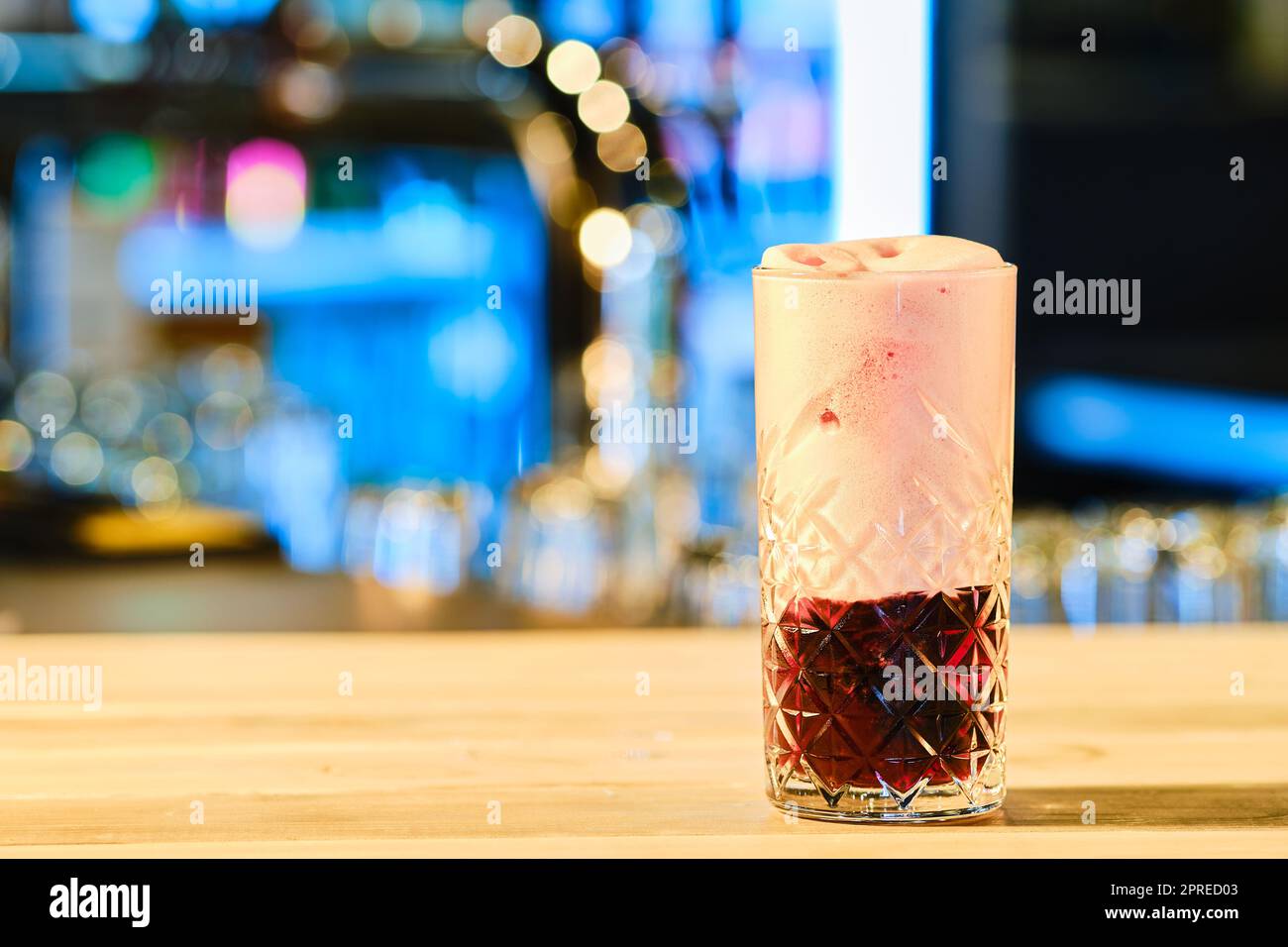 Cold cocktail clover club (soft focus photo with shallow depth of field) Stock Photo