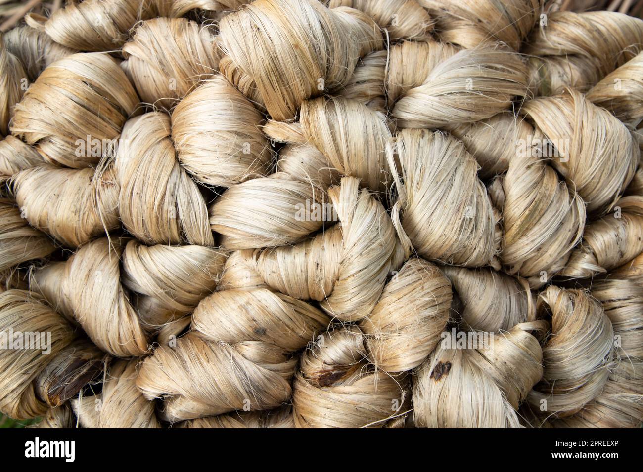 thick brown bundle of raw jute fiber Texture Background Stock Photo - Alamy