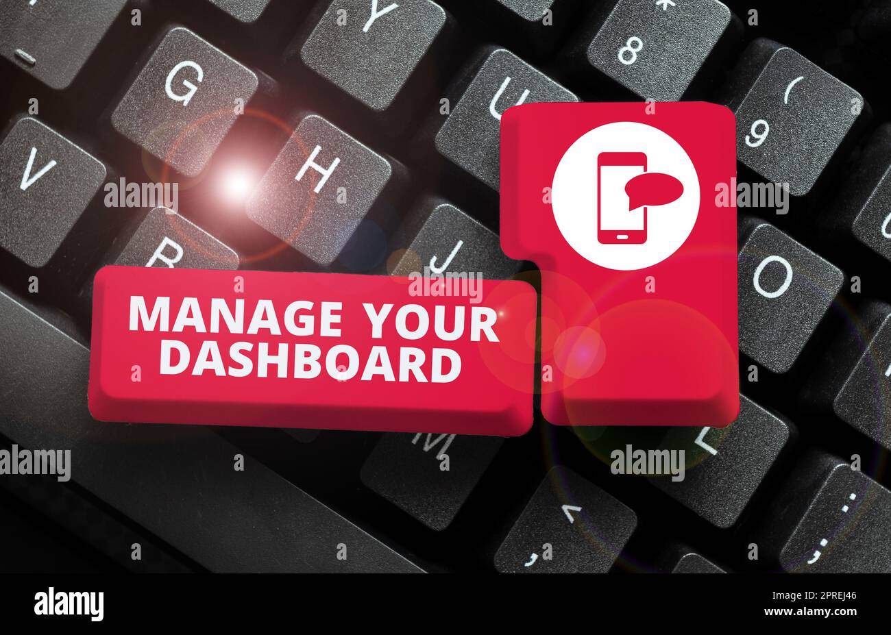 Inspiration showing sign Manage Your Dashboard, Business idea web landing page to manage