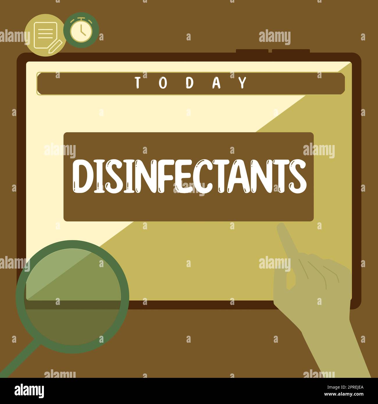 Hand writing sign Disinfectants, Concept meaning chemical that destroy