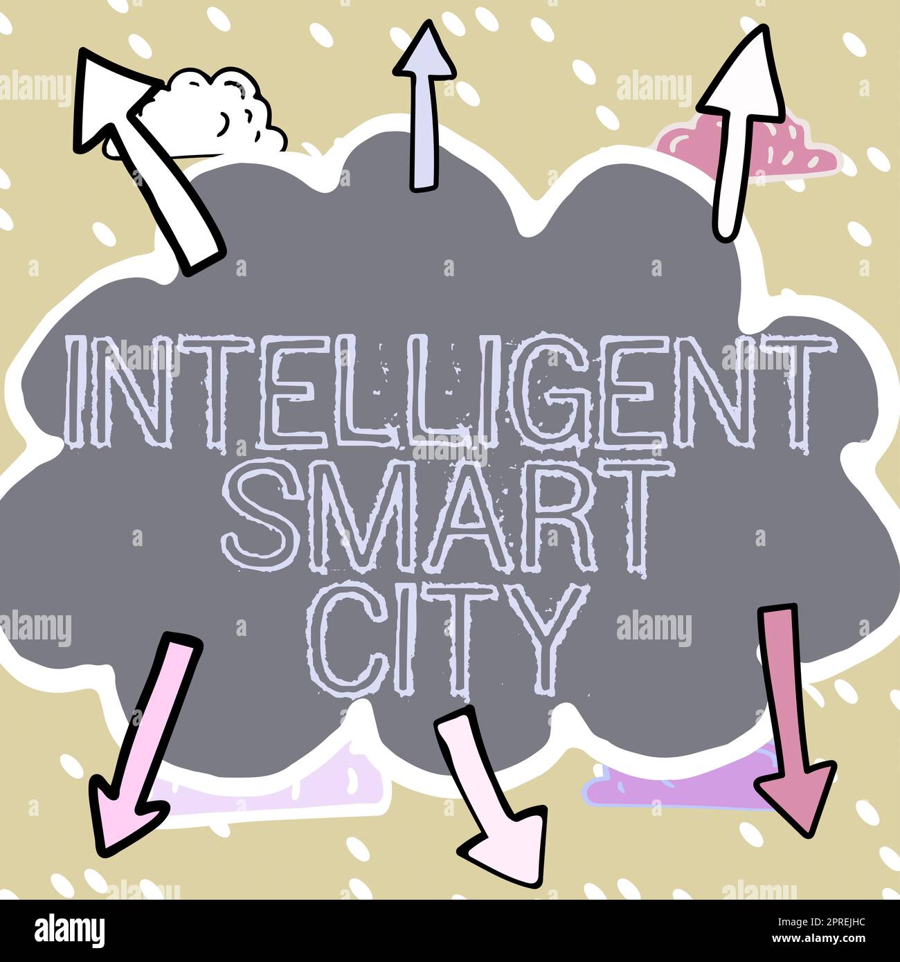 Conceptual caption Intelligent Smart City, Business idea Urban ...