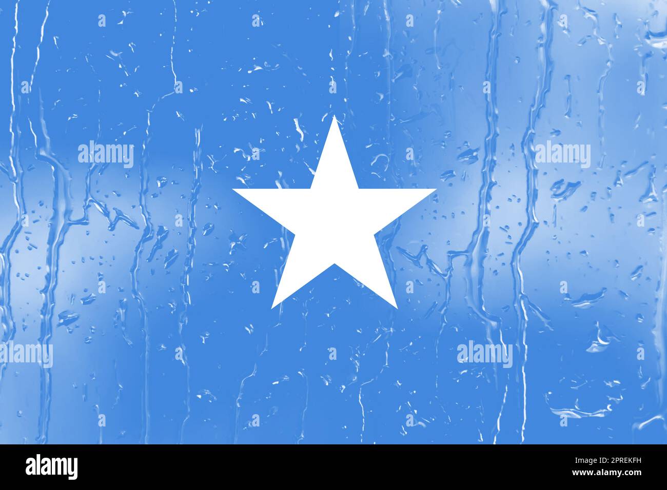 3D Flag of Somalia on a glass with water drop background Stock Photo ...