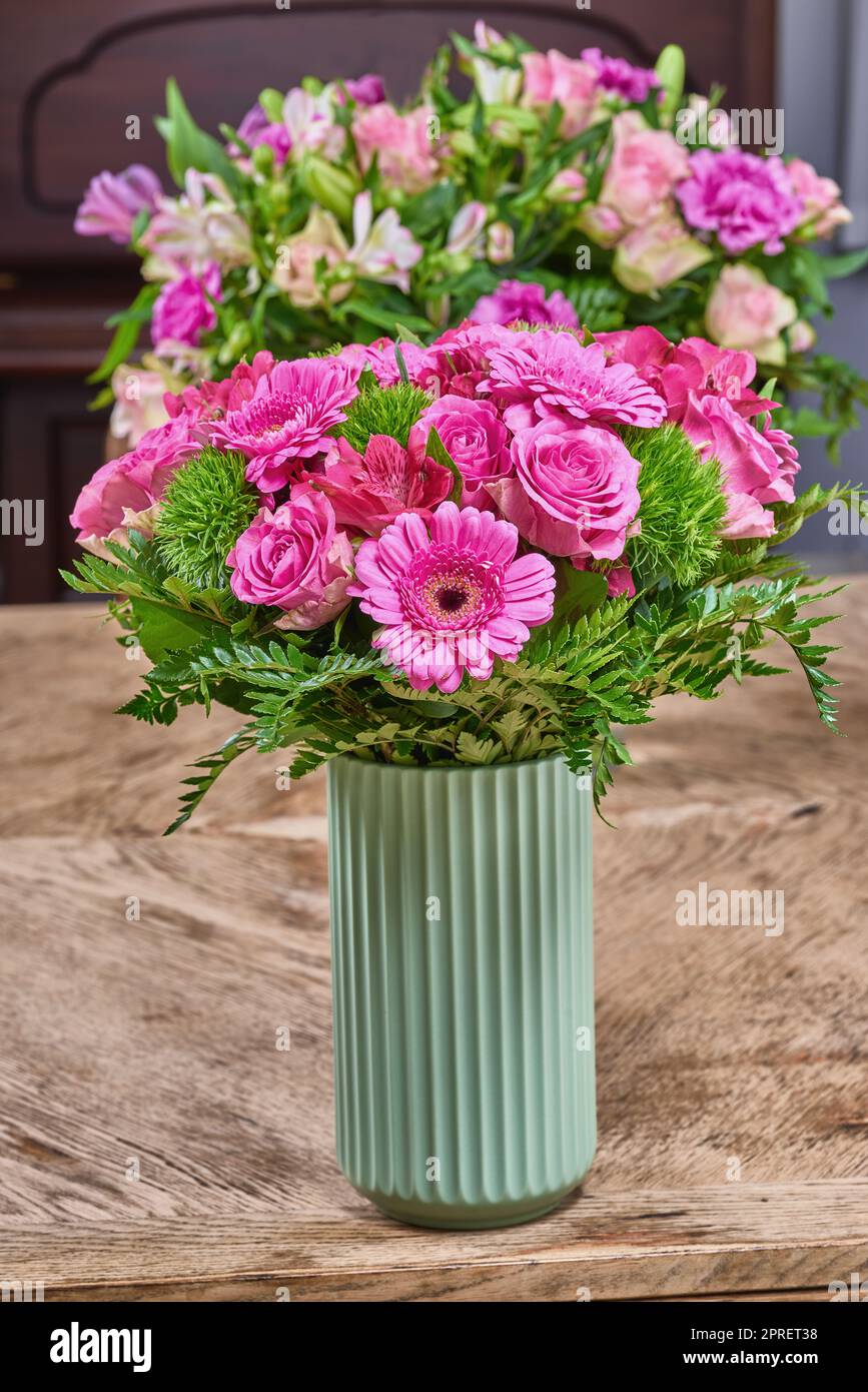 Beautiful bouquet of flowers. Bouquet with different kind of flowers. Stock Photo