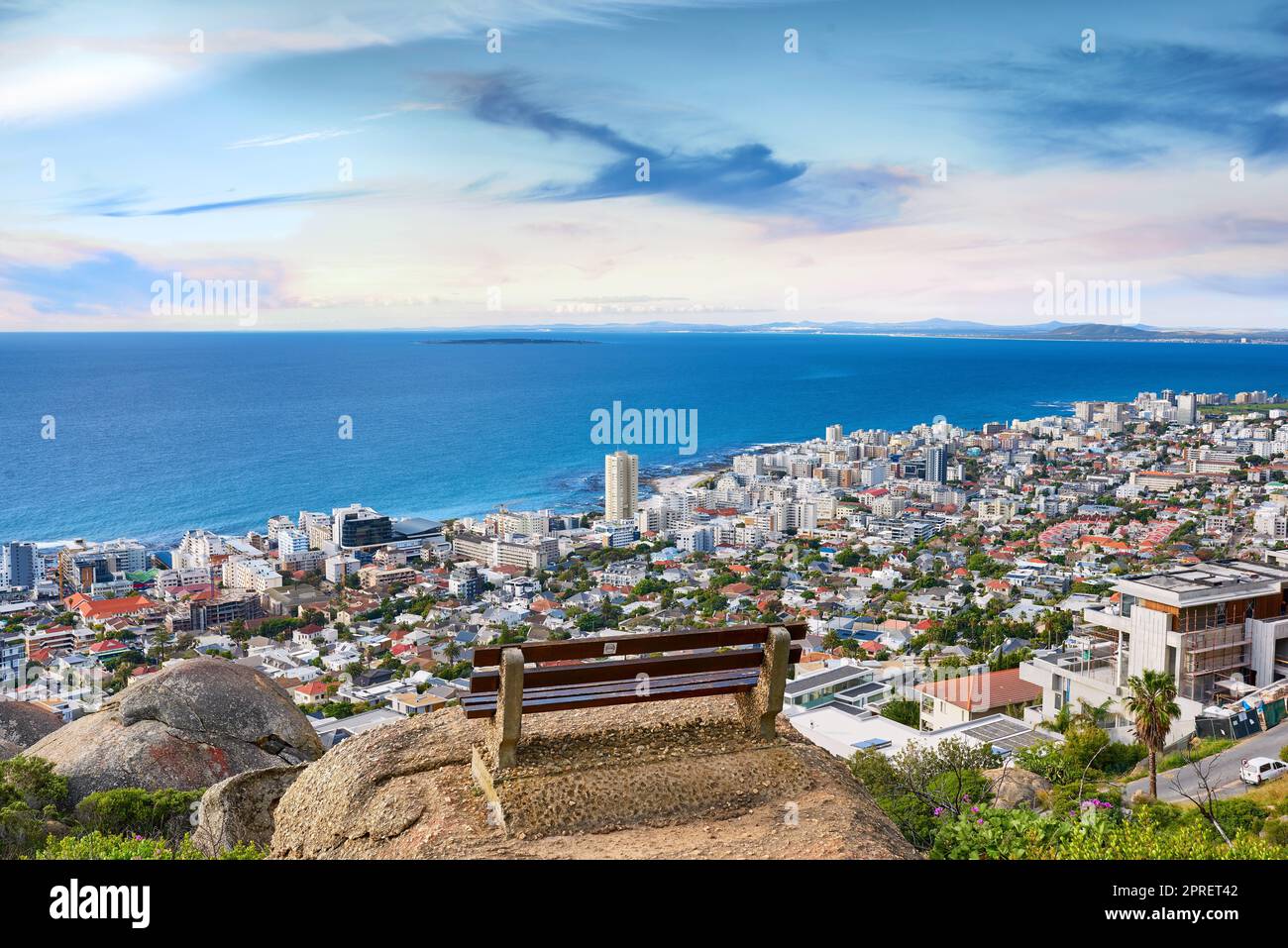 Sea Point - Cape Town. Aerial view of Sea Point, Cape Town, South Africa. Stock Photo