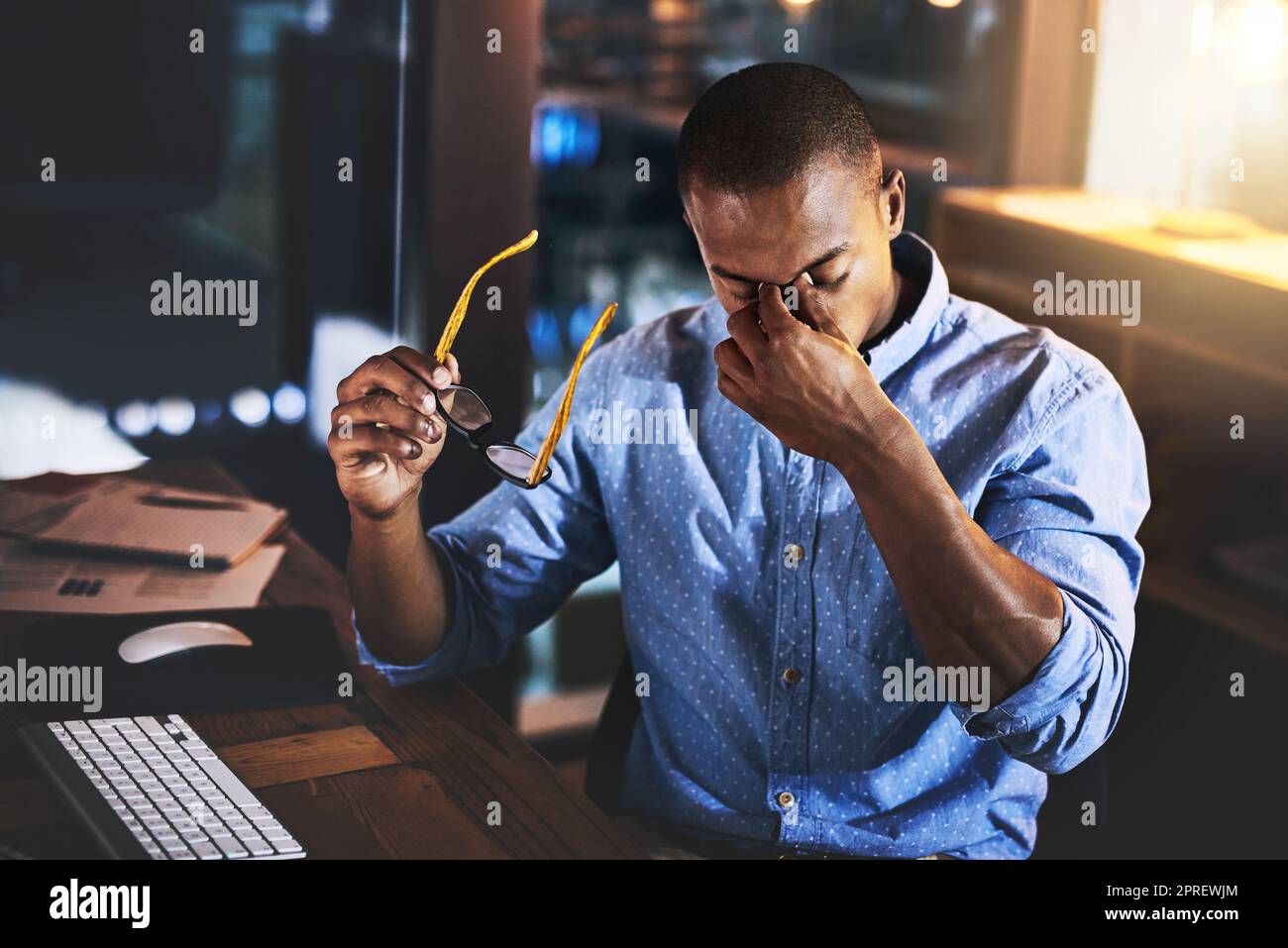 Two seconds away from breaking point. a handsome young businessman