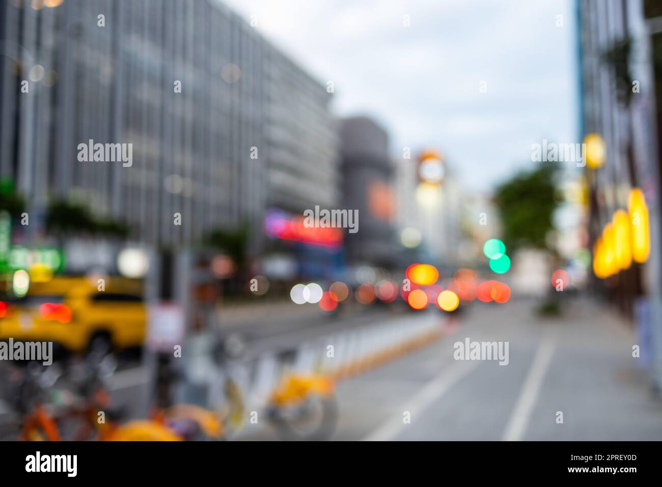 Blurry view of city street Stock Photo - Alamy