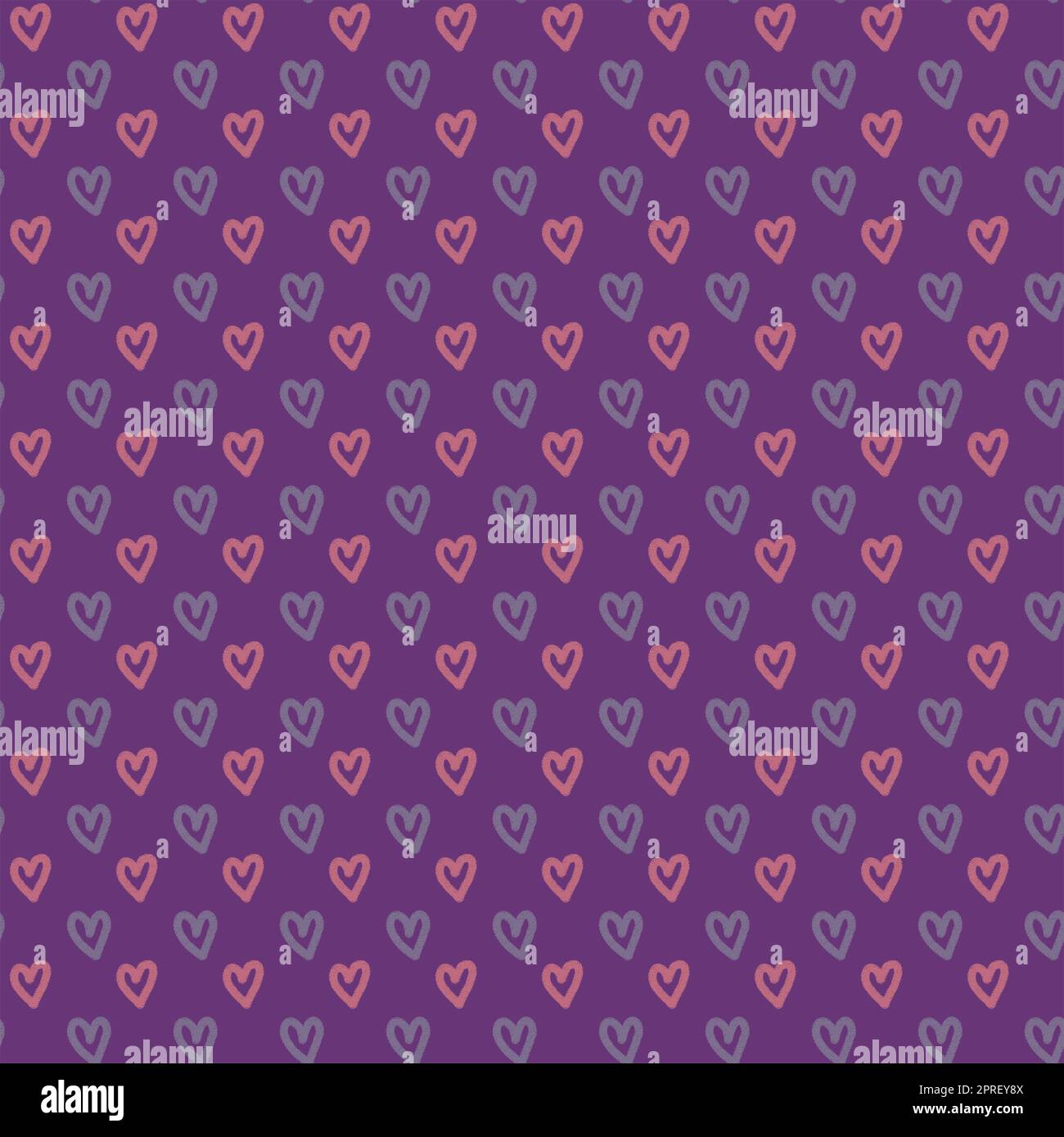 Heart shape seamless pattern doodle abstract background illustration ...