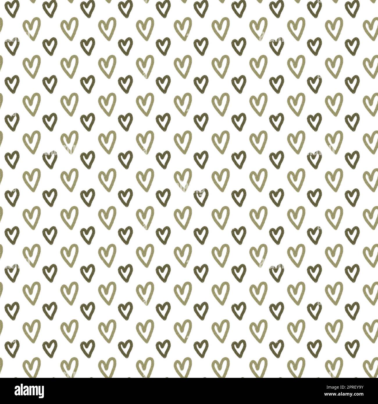 Heart shape seamless pattern doodle abstract background illustration ...