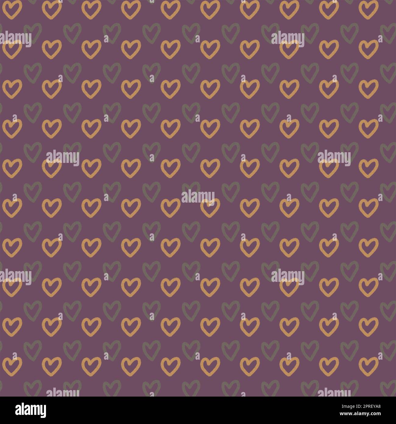 Heart shape seamless pattern doodle abstract background illustration ...