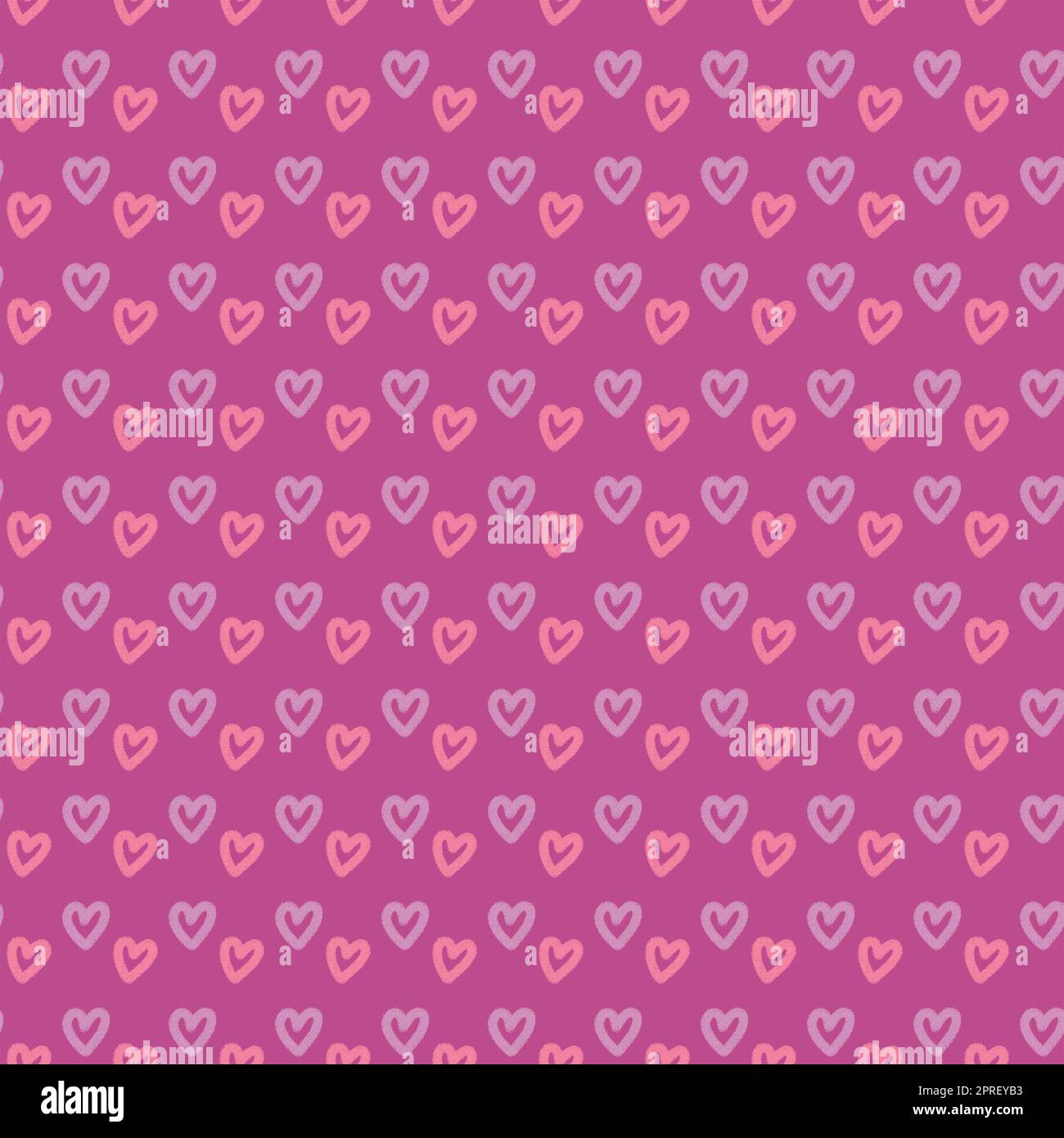 Heart shape seamless pattern doodle abstract background illustration ...