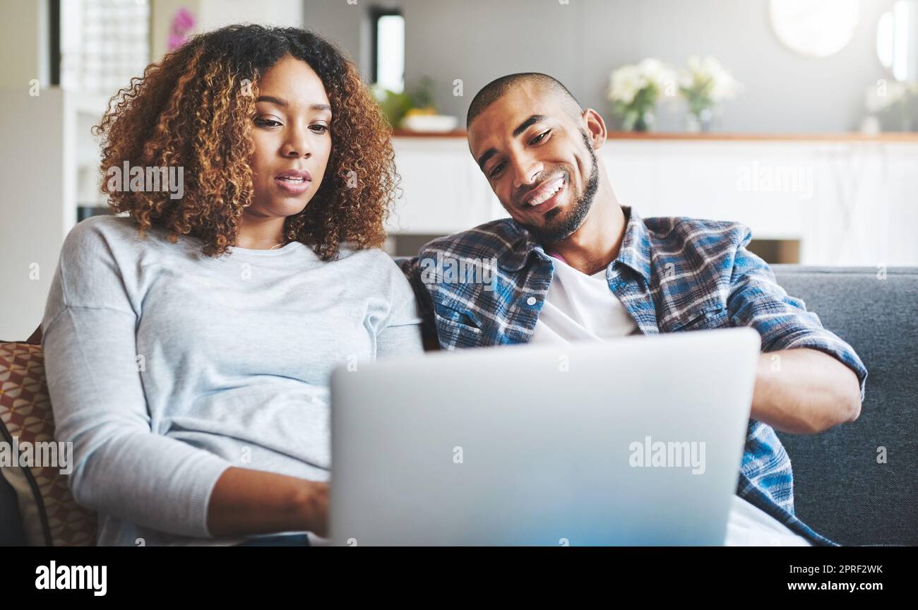 Technology gives couples more ways to connect. a young couple relaxing
