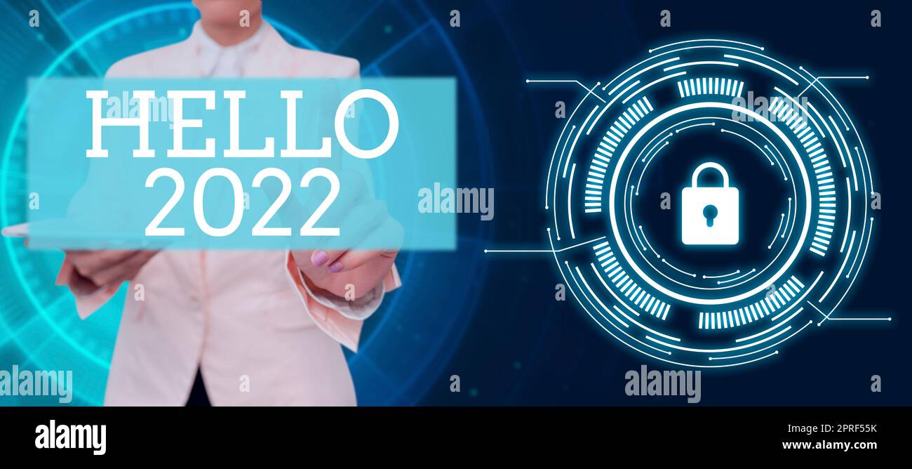 Handwriting text Hello 2022. Business approach Hoping for a greatness ...