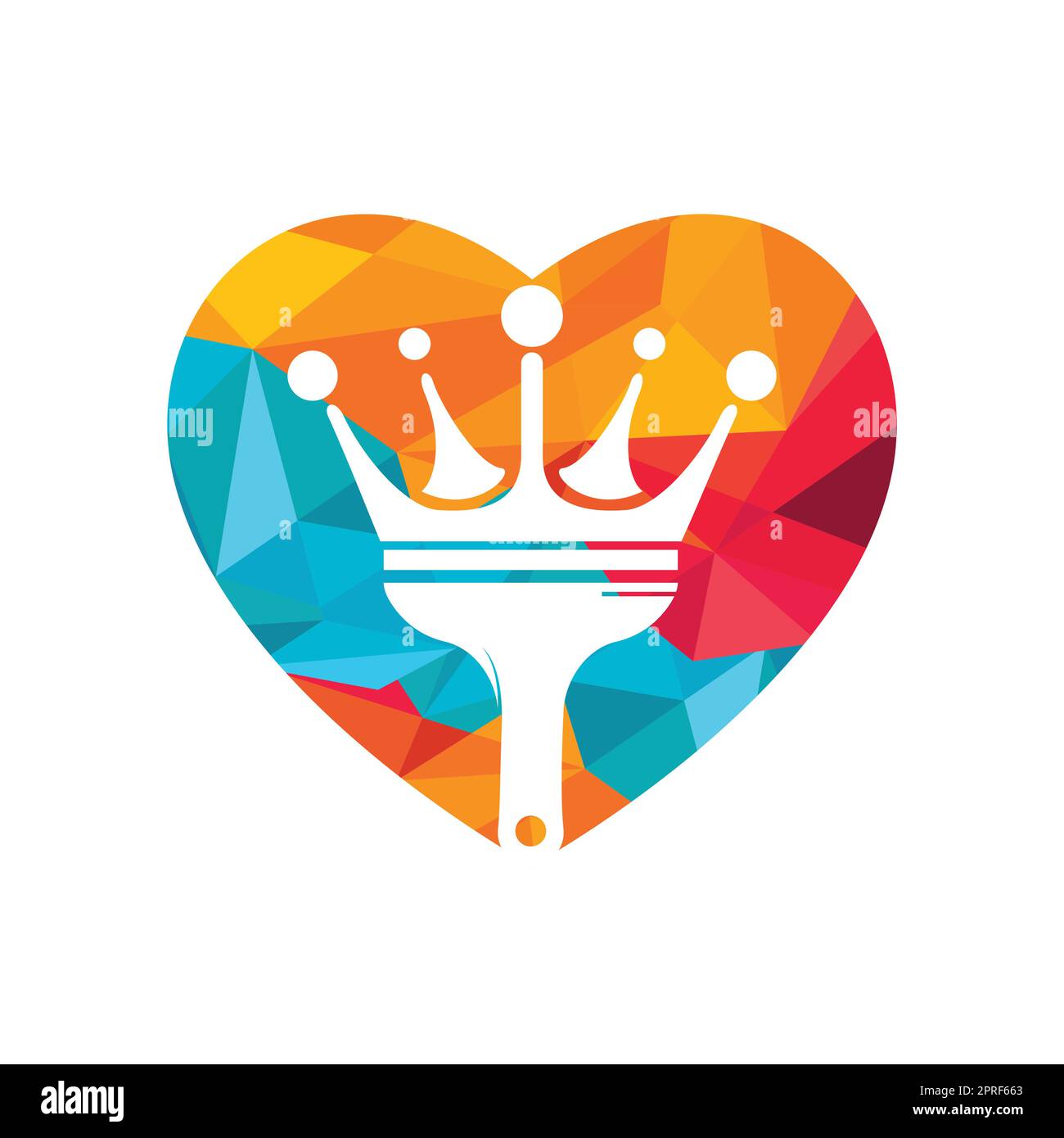 King paint vector logo design. Crown and paint brush icon Stock Vector ...
