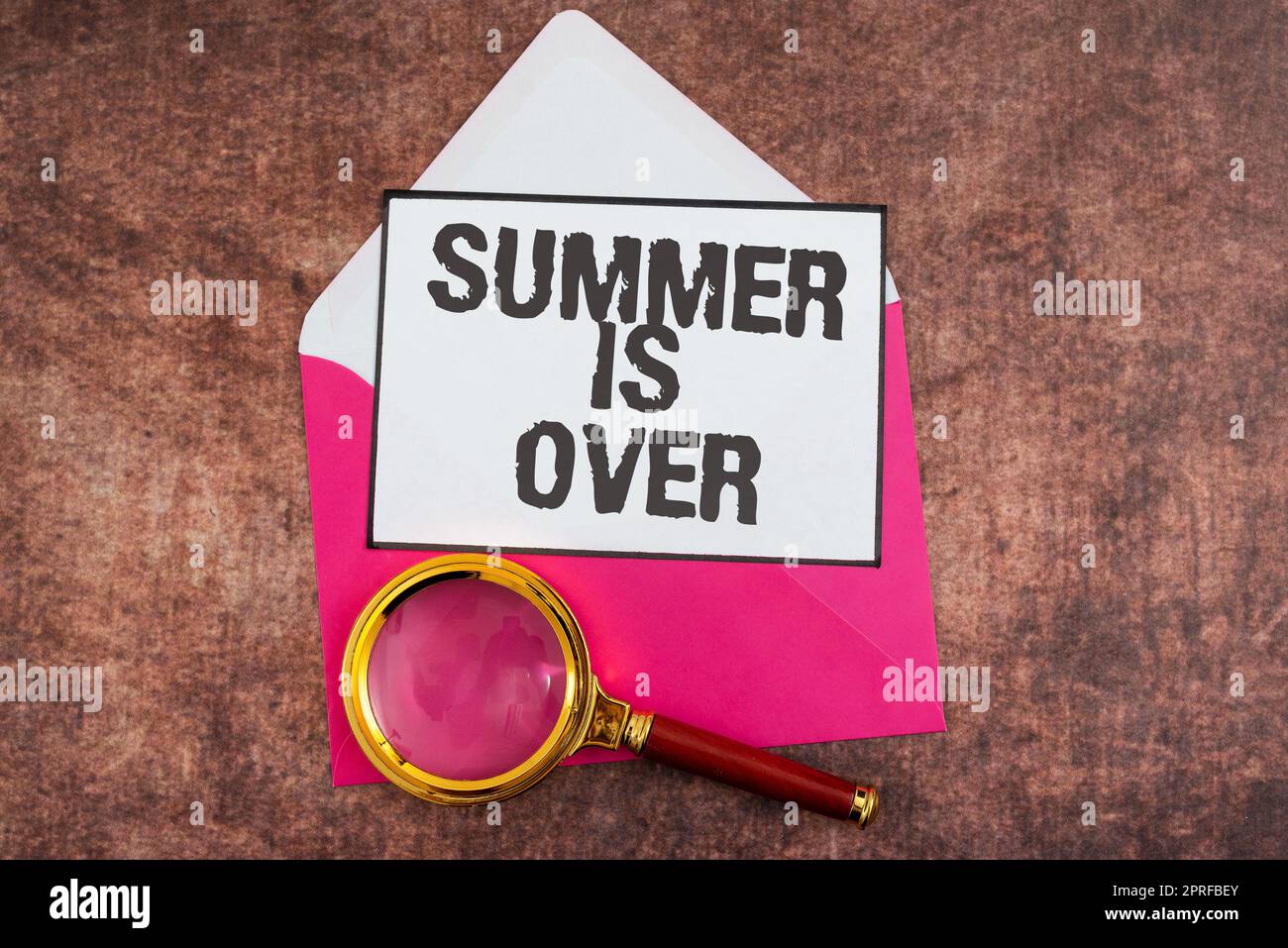 Text caption presenting Summer Is Over. Internet Concept End of break good memories from trips and relaxing time Stock Photo