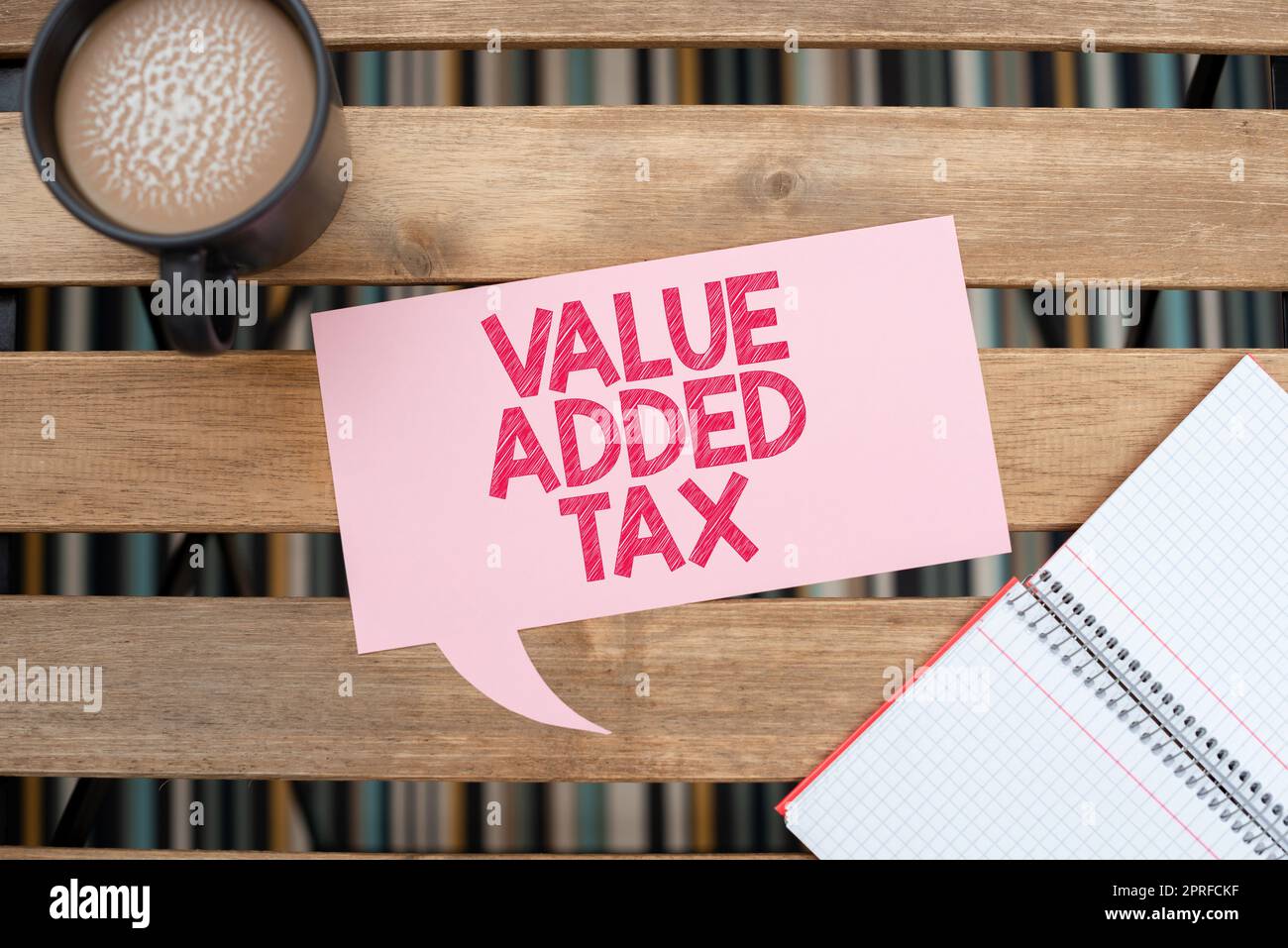 Sign displaying Value Added Tax. Business idea Amount of money added to ...