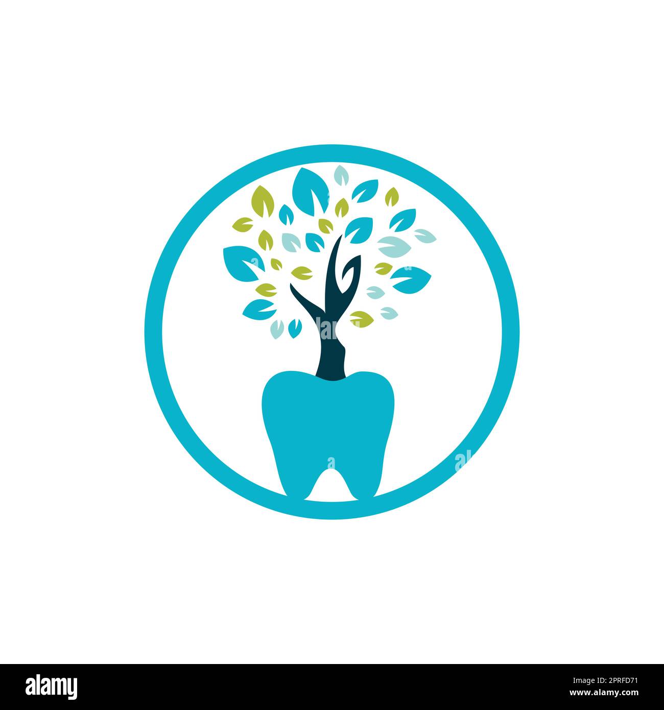 Dental tree vector logo design template. Dental tree vector logo
