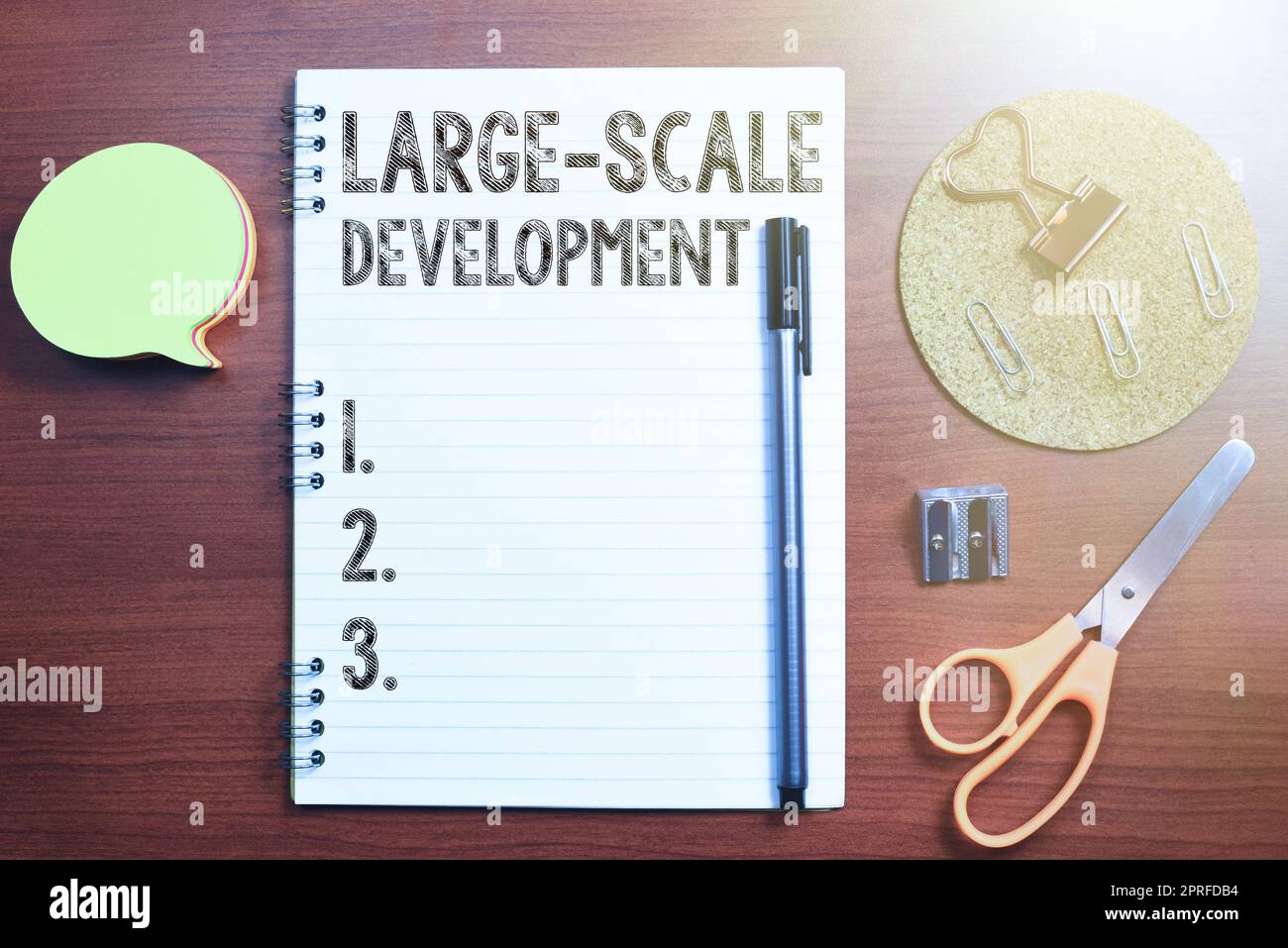 Handwriting text Large Scale Development. Business concept Develop on an extensive basis grow up a lot Stock Photo