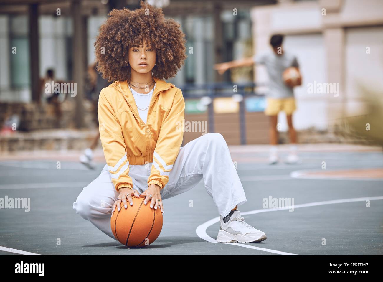 Cool basketball player with funky, confident and hipster attitude